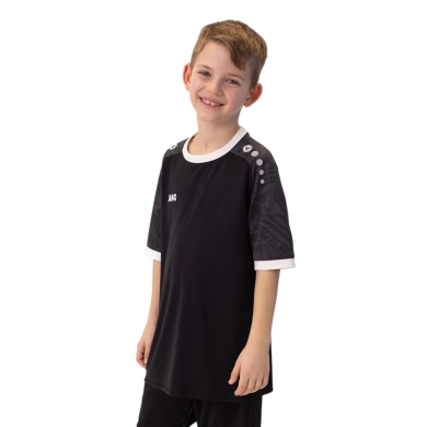 JAKO Sports T-shirt Jersey Iconic (Polyester Interlock) black/white children