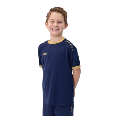 JAKO Sports T-shirt Jersey Iconic (Polyester Interlock) navy blue/gold Children
