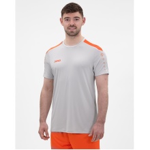 JAKO Sport T-shirt Jersey Power (Polyester Interlock, durable) light grey/orange Men