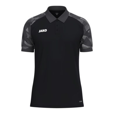 JAKO Sport Polo Sonic (light, breathable) black/anthracite grey boys