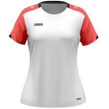 JAKO Sport Shirt Dynamic (100% recycled Polyester) white/coral red/navy blue ladies