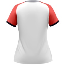 JAKO Sport Shirt Dynamic (100% recycled Polyester) white/coral red/navy blue ladies
