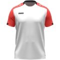 JAKO Sport T-shirt Dynamic (100% recycled Polyester) white/coral red/navy blue Men's