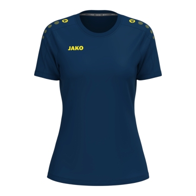 JAKO Sport T-Shirt One Cotton (Cotton Blend) navy blue/yellow Ladies