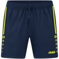JAKO Sports Shorts Allround (Stretch-Micro-Twill) short navy/yellow Women