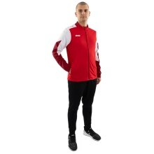 JAKO Training Suit Polyester Dynamic (Jacket and Trousers, sporty cut) red/white/dark red Men's