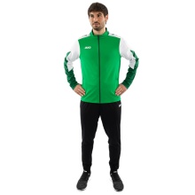 JAKO Training Suit Polyester Dynamic (Jacket and Trousers, sporty cut) green/white/dark green Men's