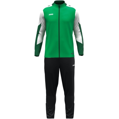 JAKO Training Suit Polyester Dynamic (Jacket and Trousers, sporty cut) green/white/dark green children