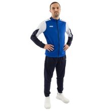 JAKO Training Suit Polyester Dynamic (Jacket and Trousers, sporty cut) royal blue/white/navy blue Men's
