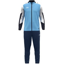 JAKO Training Suit Polyester Dynamic (Jacket and Trousers, sporty cut) sky blue/white/navy blue Children