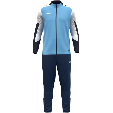 JAKO Training Suit Polyester Dynamic (Jacket and Trousers, sporty cut) sky blue/white/navy blue Children