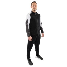 JAKO Training Suit Polyester Dynamic (Jacket and Trousers, sporty cut) black/white/anthracite grey Men's