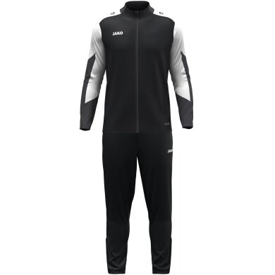 JAKO Training Suit Polyester Dynamic (Jacket and Trousers, sporty cut) black/white/anthracite grey Children
