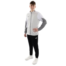 JAKO Training Suit Polyester Dynamic (Jacket and Trousers, sporty cut) light grey/white/grey Men's