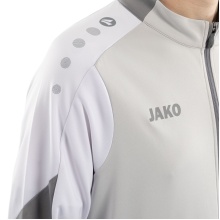 JAKO Training Suit Polyester Dynamic (Jacket and Trousers, sporty cut) light grey/white/grey Children