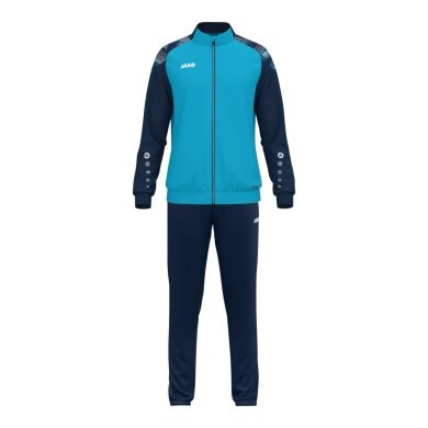 JAKO Tracksuit (Polyester Suit) Sonic - 100% recycled Polyester - aquablue/navy blue Men's