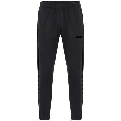 JAKO Training Pants (Polyester Pants) Power (elastic, side pockets with zipper) long black Men