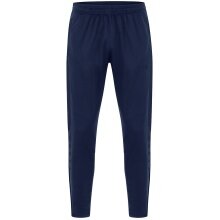 JAKO Training Pants (Polyester Pants) Power (elastic, side pockets with zipper) long navy blue Children