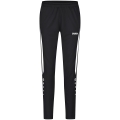 JAKO Training Pants (Polyester Pants) Power (elastic, side pockets with zipper) long black/white Women