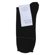 JD Daily Sock Crew Doctor Socks with Thin Plush Black - 1 Pair