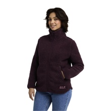 Jack Wolfskin High Curl Fleece Jacket (warm, breathable) dark pink ladies