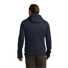 Jack Wolfskin Fleece Jacket Peak District Hooded Full Zip (comfortable to wear, warm) midnight blue men's