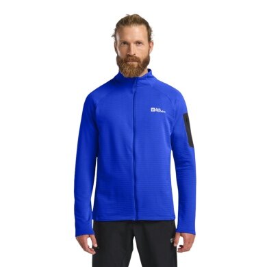 Jack Wolfskin Prelight Full Zip Fleece Jacket (quick-drying, breathable) blue men's