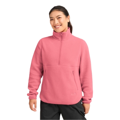 Jack Wolfskin Lite Curl Half-Zip Fleece Pullover Pink Ladies