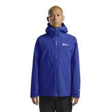 Jack Wolfskin Hiking Jacket/Rain Jacket Highest Peak 3-Layer (waterproof, windproof, breathable) vibrant blue men's