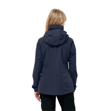 Jack Wolfskin Stormy Point 2-Layer Rain Jacket (Weatherproof Jacket, Waterproof, Windproof) Night Blue Women