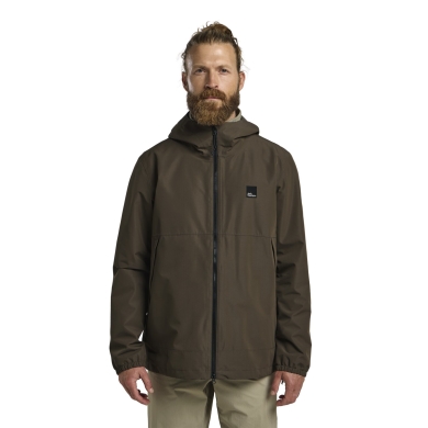 Jack Wolfskin Rain Jacket Terraview 2-Layer (waterproof, breathable, elastic cuffs) 2025 brown men's