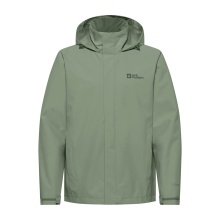 Jack Wolfskin Trailtime Rain Jacket 2-Layer (waterproof, breathable) light green men's