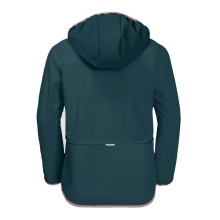 Jack Wolfskin Softshell Jacket Fourwinds (wind & water-repellent) dark blue/pink Children/Youth