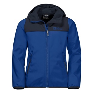 Jack Wolfskin Softshell Jacket Fourwinds (wind & water repellent) dark blue Kids