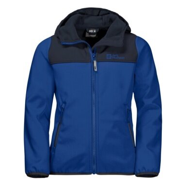 Jack Wolfskin Softshell Jacket Fourwinds (wind & water repellent) dark blue Kids