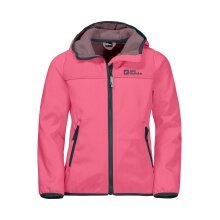 Jack Wolfskin Softshell Jacket Fourwinds (wind & water repellent) pink girls