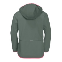 Jack Wolfskin Softshell Jacket Fourwinds (wind & water-repellent) hedge green Children/Youth (164-176)