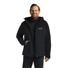 Jack Wolfskin Transition Hiking Jacket Wild Places 3in1 (waterproof, windproof) black/phantom grey men's