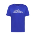 Jack Wolfskin Hiking T-Shirt Peak Graphic T (breathable, quick-drying) blue men's