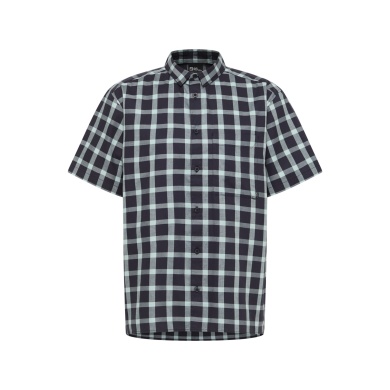 Jack Wolfskin Planalto Hiking Shirt (Organic Cotton) Short Sleeve Navy Blue Men's