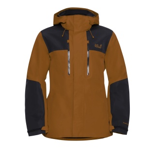 Jack Wolfskin Hiking Jacket/Rain Jacket Jasper 2-Layer (Weather Protection Jacket, Waterproof, Windproof) orange/black Men's