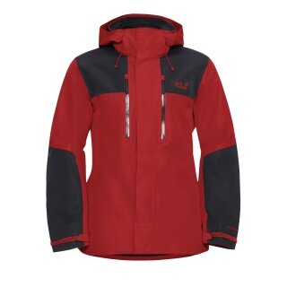 Jack Wolfskin Hiking Jacket/Rain Jacket Jasper 2-Layer (Weather Protection Jacket, Waterproof, Windproof) Red/Black Men's