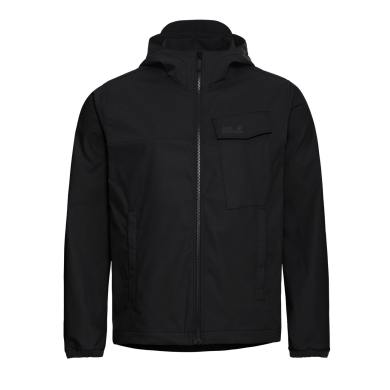 Jack Wolfskin Mahani Hiking Jacket (UV Protection, Lightweight, Breathable) Black Men's