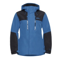 Jack Wolfskin Hiking Jacket/Rain Jacket Jasper 2-Layer (Weather Protection Jacket, Waterproof, Windproof) Blue/Black Men's