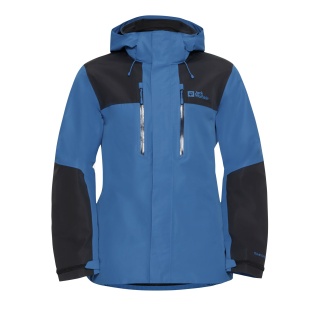 Jack Wolfskin Hiking Jacket/Rain Jacket Jasper 2-Layer (Weather Protection Jacket, Waterproof, Windproof) Blue/Black Men's