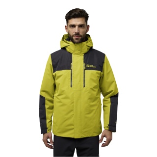 Jack Wolfskin Winter Jacket Jasper 3in1 2025 (waterproof-windproof, breathable, warm) yellow/black men's