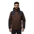 Jack Wolfskin Winter Jacket Jasper 3in1 2025 (waterproof-windproof, breathable, warm) brown/black men's