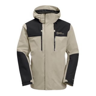 Jack Wolfskin Hiking Jacket/Rain Jacket Jasper 2-Layer (Weather Protection Jacket, Waterproof, Windproof) Stone Grey Men's