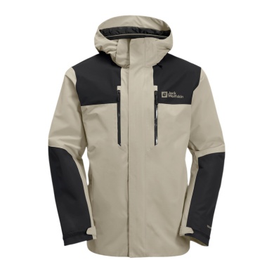 Jack Wolfskin Hiking Jacket/Rain Jacket Jasper 2-Layer (Weather Protection Jacket, Waterproof, Windproof) Stone Grey Men's