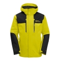 Jack Wolfskin Hiking Jacket/Rain Jacket Jasper 2-Layer (Weather Protection Jacket, Waterproof, Windproof) Yellow/Black Men's